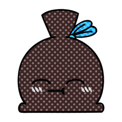 comic book style cartoon sack