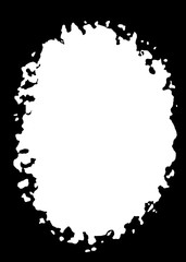 Decorative Black & White Photo Frame. Type Text Inside, Use as Overlay or for Layer / Clipping Mask