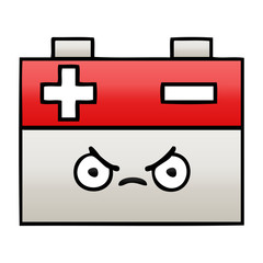 Obraz premium gradient shaded cartoon car battery