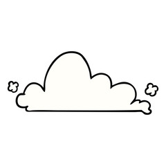 cartoon doodle of a white cloud