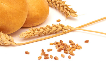 Bread products, spikelets and grain are the foundation of mankind's life on the planet