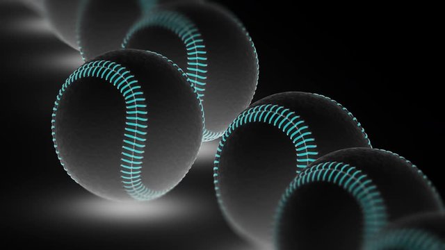 The baseball. Looping footage has 4K resolution. Prores 4444. 3D Illustration.