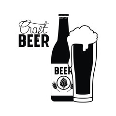 craft beer label isolated icon