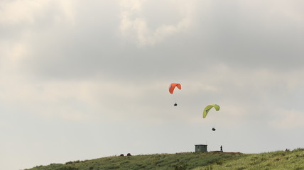 paragliding in the mountains