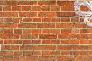 The old red brick wall, texture.