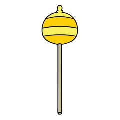 quirky hand drawn cartoon golden sceptre