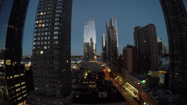 New York City sunrise time lapse in October.