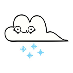 cute cartoon snow cloud