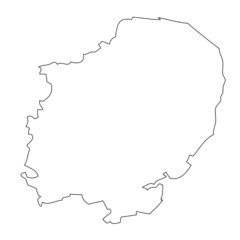 East of England - map region of England