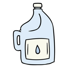 cartoon doodle of a large drinking bottle