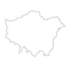 Greater London - map region of England