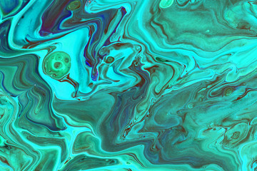 Obraz premium Abstraction of aquamarine paint