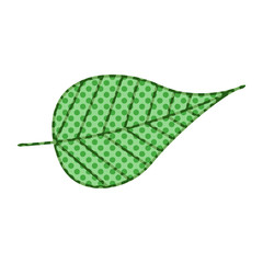comic book style cartoon green leaf