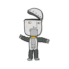 sticker of a cartoon robot