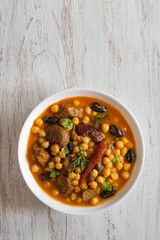 Moroccan spiced lamb stew. Moroccan food. 