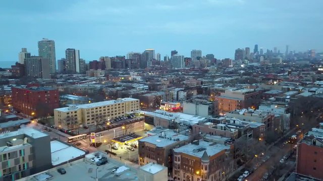 4k Cinematic Aerial footage Chicago, Illinois, USA