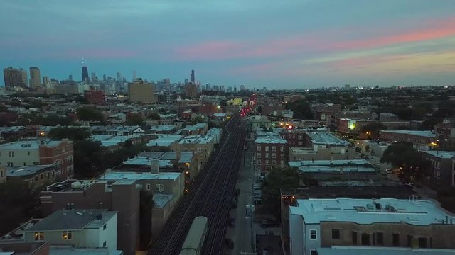 4k Cinematic Aerial footage Chicago, Illinois, USA