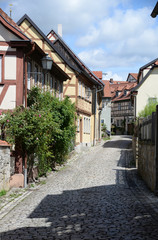 Fototapeta na wymiar Gasse in Koenigsberg in Bayern