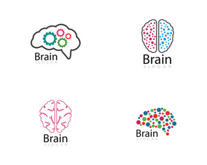 Brain Logo Template vector icon illustration design