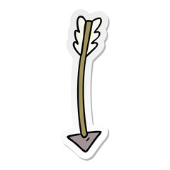 sticker cartoon doodle of an arrow