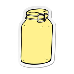 sticker of a cartoon glass jar