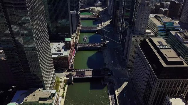 4k Cinematic Aerial footage Chicago, Illinois, USA
