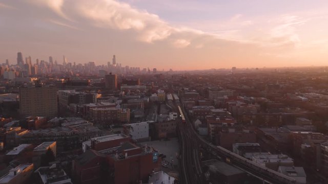 4k Cinematic Aerial footage Chicago, Illinois, USA