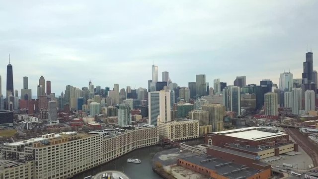 4k Cinematic Aerial footage Chicago, Illinois, USA