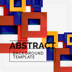 Background abstract squares, geometric minimal template