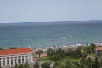 Batumi is Georgia's second largest city, The city embankment. Batumi is located along sea