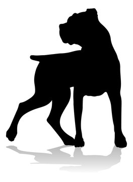 recommend clip art: A detailed animal silhouette of a pet dog
