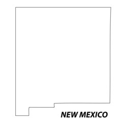 New Mexico - map state of USA