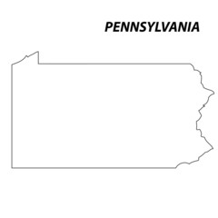 Pennsylvania - map state of USA