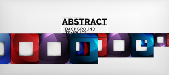 Background with color squares composition, modern geometric abstraction design for poster, cover, branding or banner