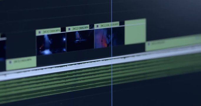 Video Editing Software Going Through The Timeline