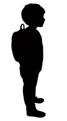 a student boy silhouette vector