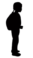 student girl body silhouette vector