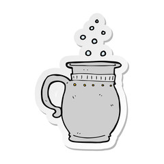 sticker of a cartoon beer tankard