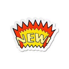 sticker of a cartoon new symbol