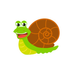 A cute snail. Vector illustration with isolated characters for children room, nursery decor, T-shirt,  interior design.