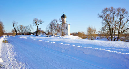 Winter landscape in central Russia. Vladimir region.