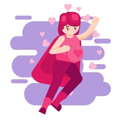 VECTOR ILLUSTRATION HAPPY MOTHER DAY FAMILY PARENT WITH LOVE AND CUTE FLOWER