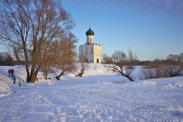 Winter landscape in central Russia. Vladimir region.
