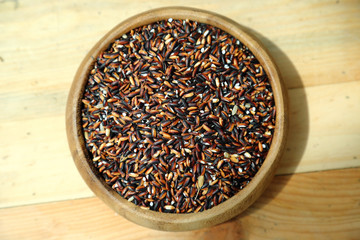coffee beans in a wooden bowl