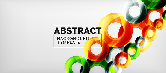 Glossy circles geometric background