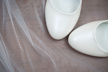 White women's high-heeled shoes