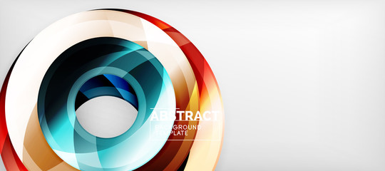 Obraz premium Glossy circles geometric background