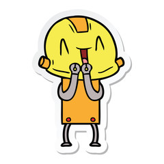 sticker of a cartoon robot