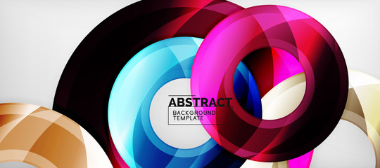 Obraz premium Błyszczący tło geometryczne koła