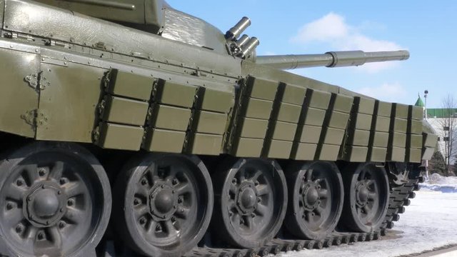 T-72 tank. Zhukov square in Novokuznetsk.